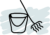Bucket and mop icon